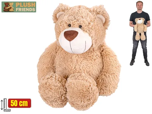 Plyšový medvěd Plush Friends 50 cm - béžový