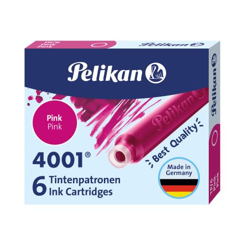 Inkoustové bombičky Pelikan 4001 TP/6 - růžová