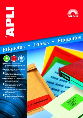 Univerzální etikety APLI, 105 x 37 mm, červené