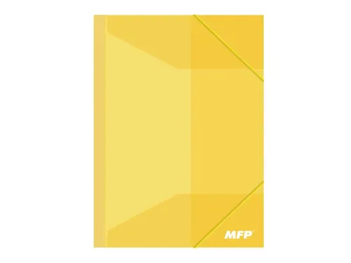Desky PP A4 3 klopy s gumou - žlutá