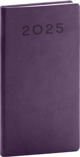 Týdenní diář 2025 Presco Group kapesní - Aprint Neo fialový, 9 x 15,5 cm