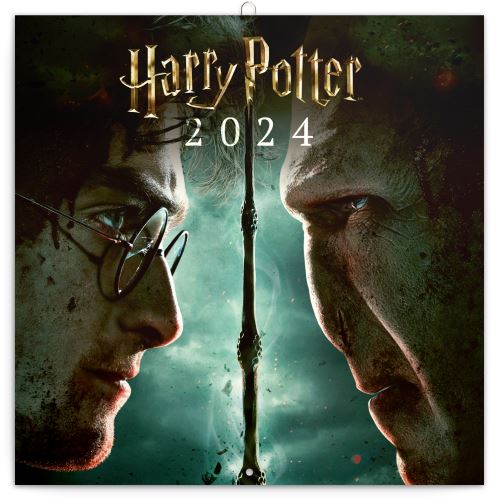 Nástěnný poznámkový kalendář Presco Group 2024 - Harry Potter, 30 × 30 cm