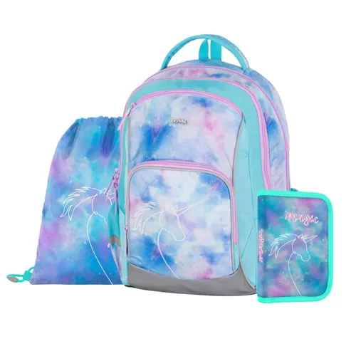 Školní batohový set 3-dílný OXY GO Unicorn