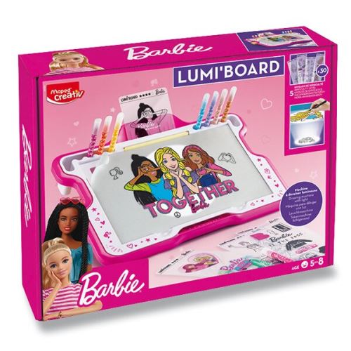 Sada Maped Creativ - Lumi Board tabule s podsvícením Barbie