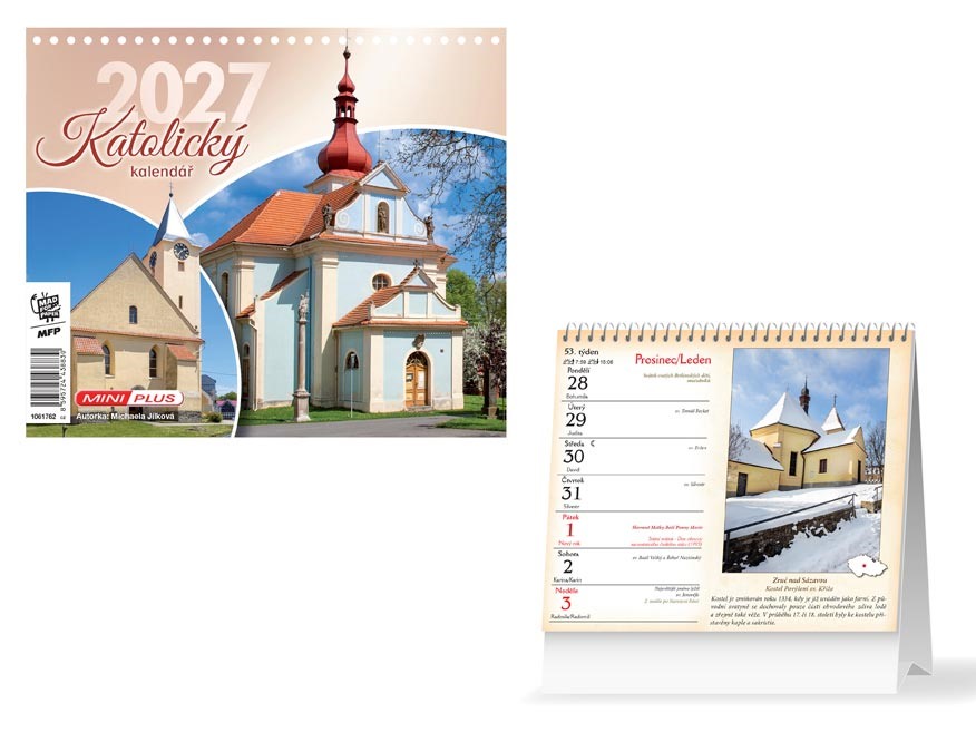 Levně Stolní mini kalendář 2027 MFP Katolický
