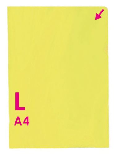 Obal L A4 čirý, 110 mikronů, pomerančový povrch, HERLITZ - žlutý
