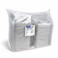 Miska (rPET) s víčkem hranatá průhledná 1500 + 450 ml, 50 ks (1)