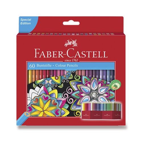 Pastelky šestihranné Faber-Castell Classic, 60 barev