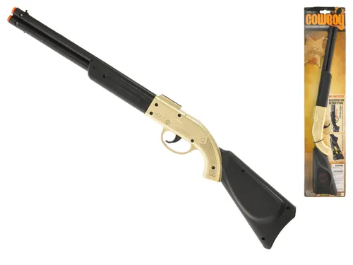 Puška kovbojská klapací 50 cm - zlatá