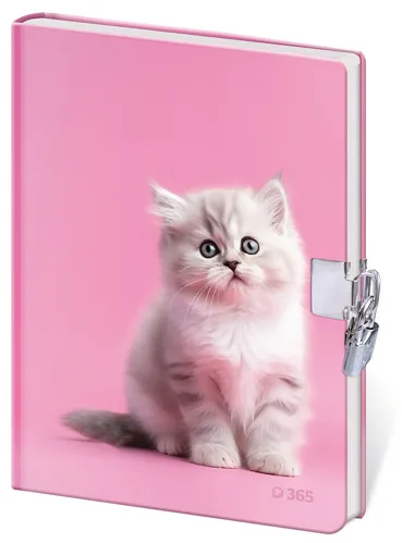 Památník 13 x 18 cm se zámkem, Lovely Kitten