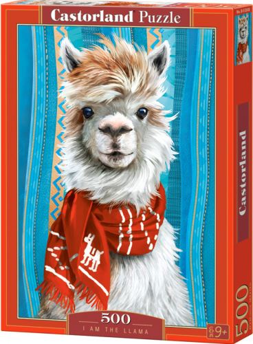 Puzzle Castorland 500 dílků - Lama s červenou šálou
