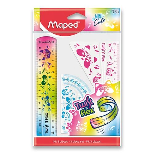 Sada pravítek Maped Twist´n Mini Cute - 3-dílná sada