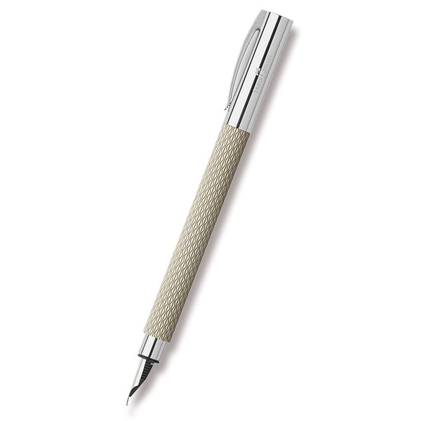Levně Faber-Castell Ambition OpArt White Sand - plnící pero, hrot M
