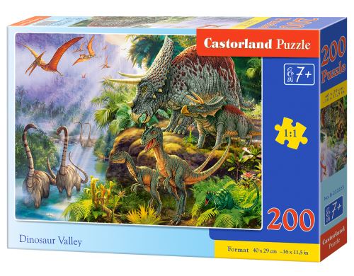 Puzzle Castorland 200 dílků - Údolí dinosaurů