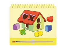 Malování vodou 8C - blok 15x22cm se spirálou 8 listů + štětec (2)