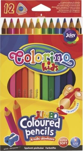 Pastelky Colorino trojhranné Jumbo 12 barev + ořezávátko