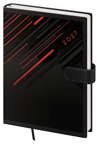 Denní diář 2027 Helma A5 Tone s magnetem červený