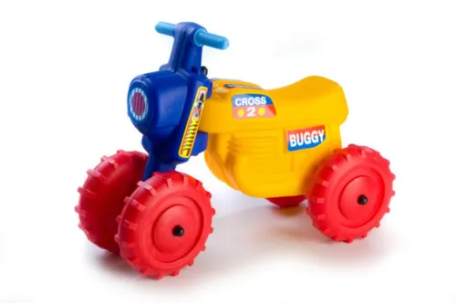 Odrážedlo Cross 2 žluté plast výška sedadla 28 cm