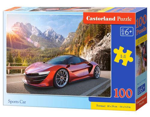 Puzzle Castorland 100 dílků premium - Červený sporťák