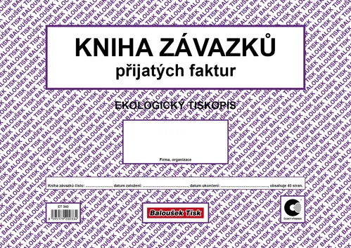 Kniha závazků A4 /k. došlých fak. ob./