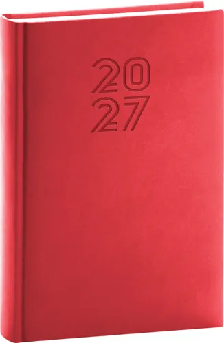 Denní diář 2027 Notique A5 Aprint červený