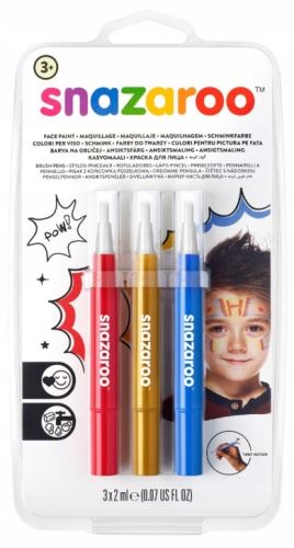 Štětce Snazaroo Brush pen naplněné barvou na obličej - Dobrodružství