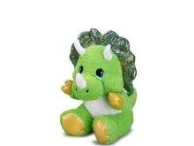 Plyšový triceratops sedící 16,5 cm - zelený