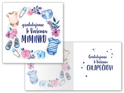 Přání k narození miminka M07-056 H