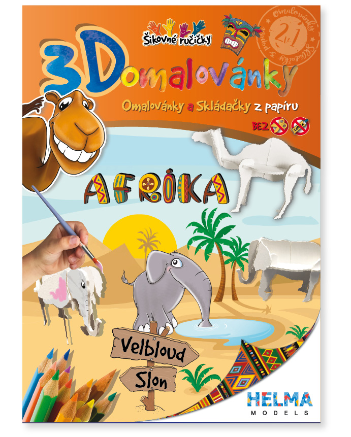 Levně 3D omalovánky A4 - SET Afrika