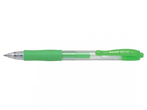 Gelový roller Pilot G-2 NEON, střední hrot 0,7mm - neonová zelená