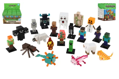 Figurka Minecraft 3D Toppeez mix druhů v krabičce 24ks v boxu