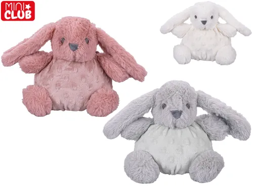 Plyšový zajíček Mini Club 16 cm s chrastítkem - mix barev