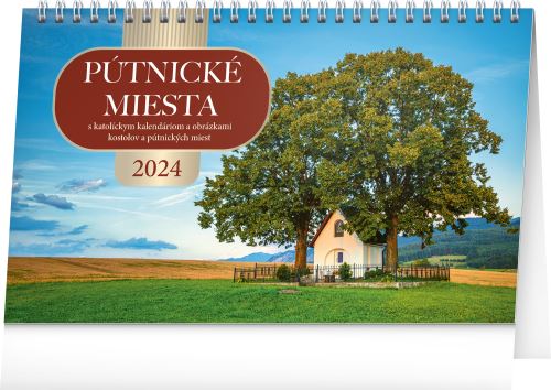 Stolový kalendár Presco Group - Pútnické miesta 2024, 23,1 × 14,5 cm