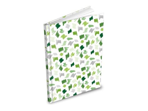 Záznamová kniha A5 MFP 100ls/čistá - Zelené/šedé čmáranice