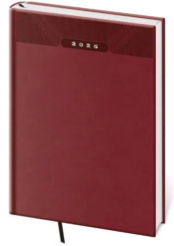 Týdenní diář 2026 Helma B5 - Print Classic anglický červený