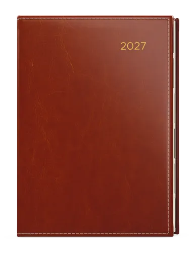 Týdenní diář 2027 Baloušek Oskar Premier A5 hnědá
