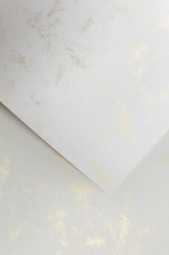 Ozdobný papír Mramor 220g zlatá, 20ks, Galeria Papieru