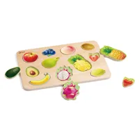 Puzzle/Vkládačka deskové ovoce dřevo ve fólii 30x21cm 18m+ (2)