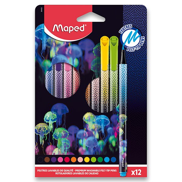 Levně Dětské fixy Maped Deepsea Paradise - 12 barev