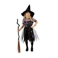 Dětský kostým Čarodějnice/Halloween barevná, vel. M (2)