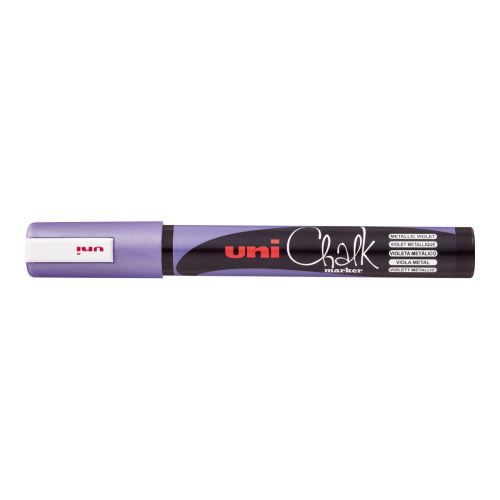 Křídový popisovač UNI Chalk Marker PWE-5M, 1,8-2,5 mm - metalicky fialový