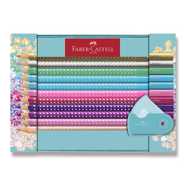 Levně Pastelky trojhranné Faber-Castell Sparkle, 20 barev