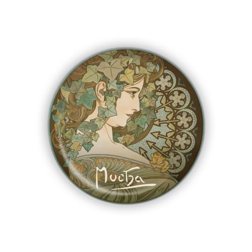 Kovový otvírák Alfons Mucha, ø 5,8 cm - Ivy