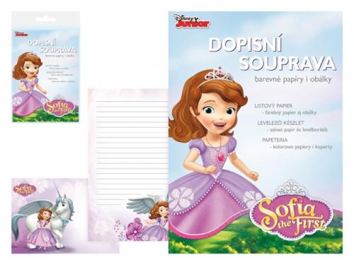 Dopisní papír barevný LUX 5+10 Disney (Sofia the First)