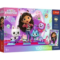 Puzzle Premium Plus Kids - Gabby Dollhouse 41x27,5cm + plakát 100 dílků v krabici 29x19x4cm (1)