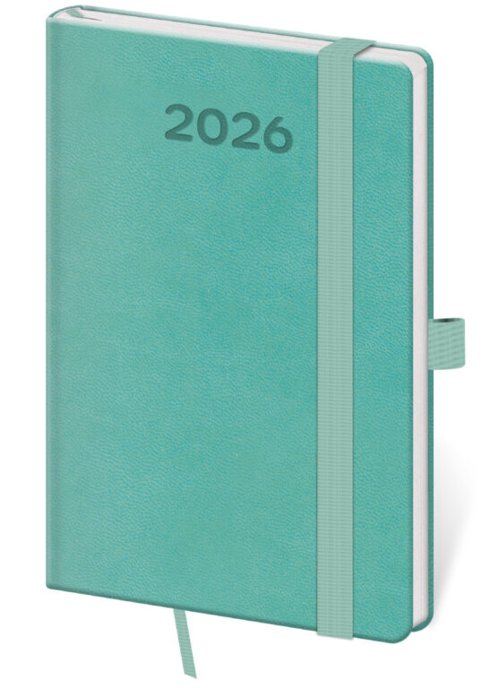Levně Týdenní diář 2026 Helma kapesní - Print Pop světle zelený