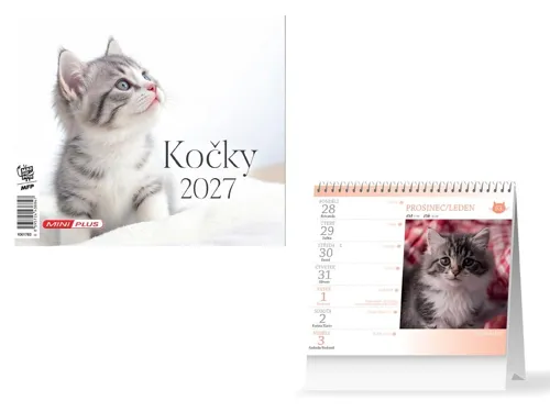 Stolní mini kalendář 2027 MFP Kočky