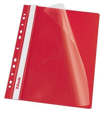 Desky s rychlovazačem a euroděrováním PP A4 ESSELTE - červená - 10ks