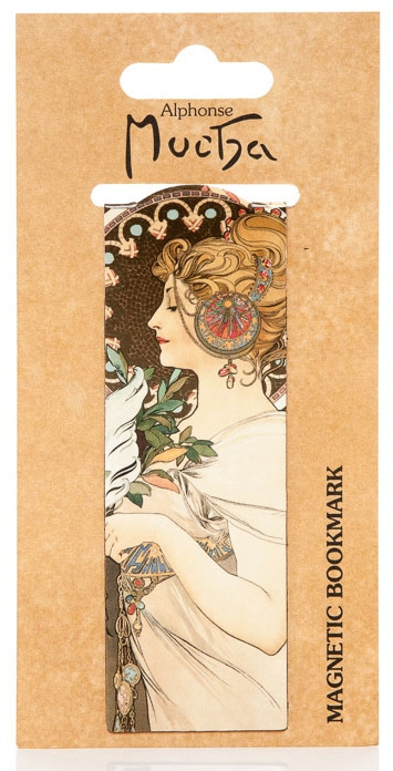 Levně Magnetická záložka Alfons Mucha – Feather
