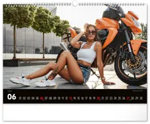 Nástěnný kalendář 2027 Notique Girls & Bikes, 48 x 33 cm (6)